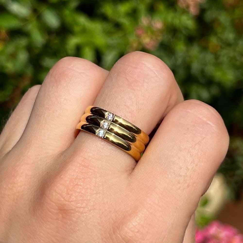 New! “Eva” Gold Ring - Picture 2 of 3